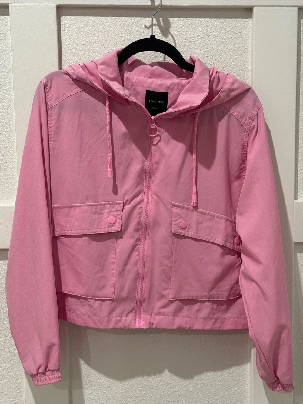 Love Tree Girls' Pink Hooded Windbreaker Jacket